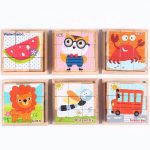 Fakocka puzzle, kirakós fajáték