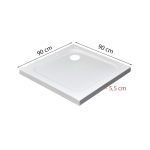 Modena Slim szögletes alacsony akril zuhanytálca 90x90 cm